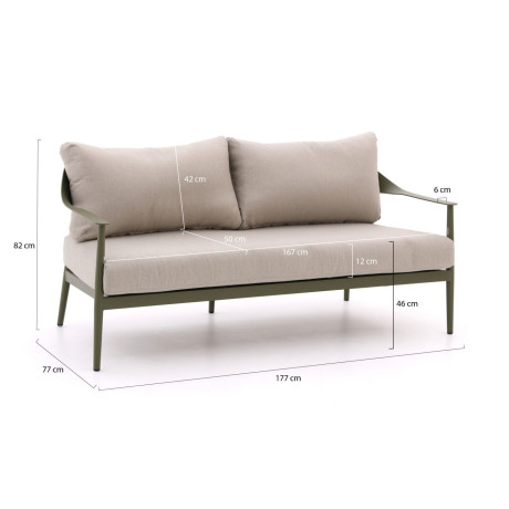 Bellagio Valli lounge tuinbank 177cm - Laagste prijsgarantie! afbeelding2 - 1