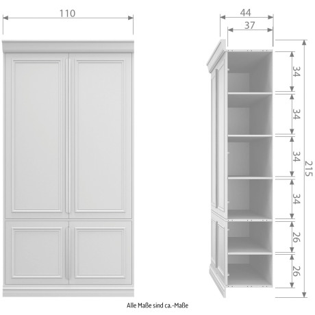 BePureHome Kledingkast Organize veel opbergruimte, hoogte 215 cm afbeelding2 - 1