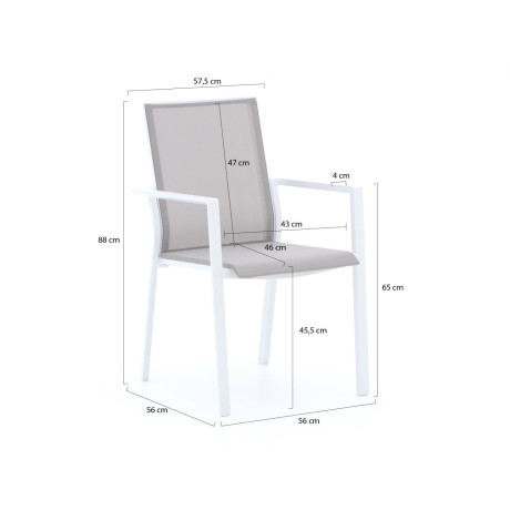 Bernstein Amberg/Menzano 220cm dining tuinset 7-delig stapelbaar - Laagste prijsgarantie! afbeelding2 - 1