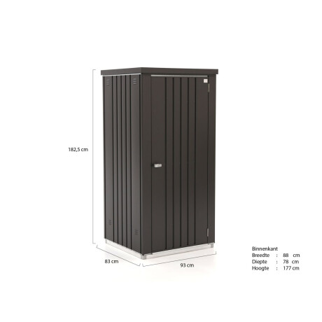 Biohort Tuinkast 93x83x182,5cm (incl. bodemplaat en frame) - Laagste prijsgarantie! afbeelding2 - 1