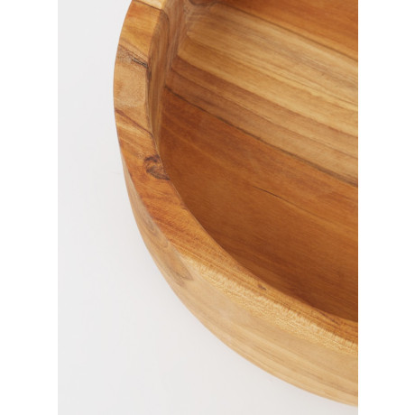 Bowls and Dishes Pure Teak Wood schaal 28 cm afbeelding2 - 1