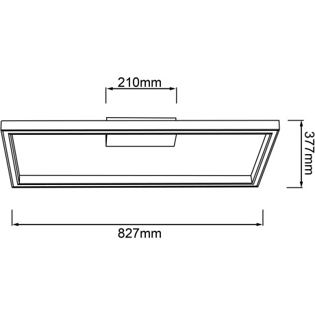 Brilliant Leuchten Led-plafondlamp Delgrosso 83 x 38 cm, 2600 lm, warmwit licht, hout/kunststof, geolied eiken (1 stuk) afbeelding2 - 1