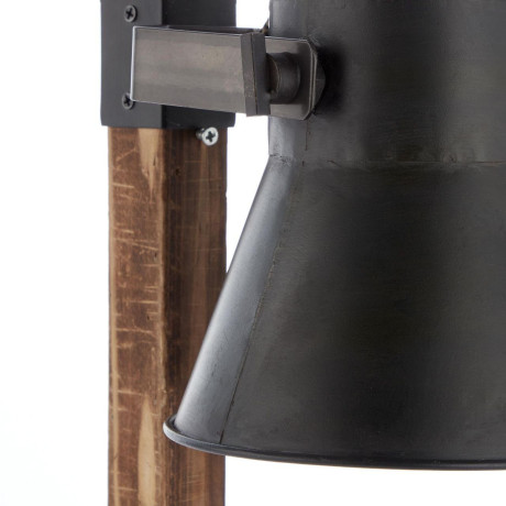 Brilliant Leuchten Tafellamp Decca 55 cm hoogte, zwenkbare kop, e27, metaal/hout, zwart staal (1 stuk) afbeelding2 - 1
