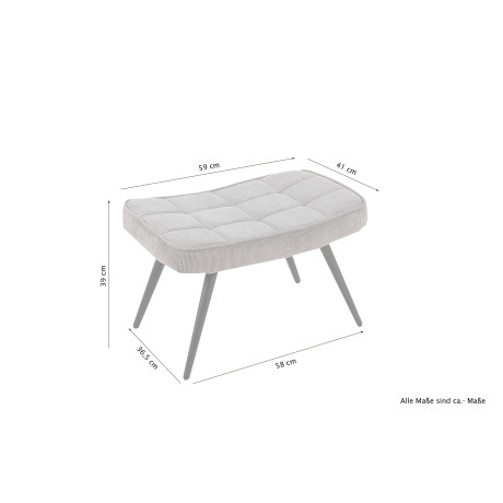 byLIVING Fauteuil Uta naar keuze met of zonder hocker, in cord, fluweel of weefstof (1 stuk) afbeelding2 - 1