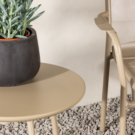 Caro aluminium tuin bistroset beige afbeelding2 - 1