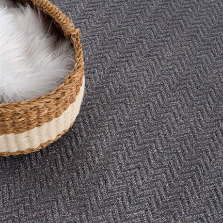 Carpet City Vloerkleed Frisé-tapijt FANCY805 Korte pool, uni, 3D-look, zigzag-look afbeelding2 - 1