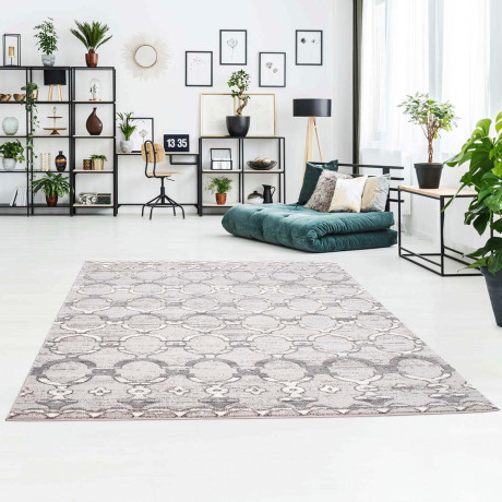 Carpet City Vloerkleed Platina 7885 Korte pool, Marokkaans, glanzend door polyester afbeelding2 - 1