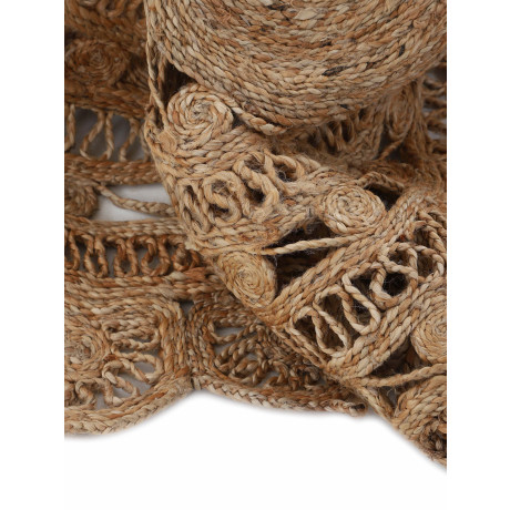 carpetfine Vloerkleed Cate jute-vloerkleed natuurmateriaal 100% gevlochten jute, aan beide kanten te gebruiken, duurzaam afbeelding2 - 1