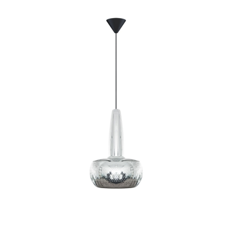 Clava hanglamp polished steel - met koordset zwart - Ø 21,5 cm afbeelding2 - 1