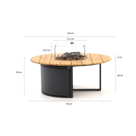 Cosiloft lounge vuurtafel Ø120cm (h: 50cm) - Laagste prijsgarantie! afbeelding2 - 1