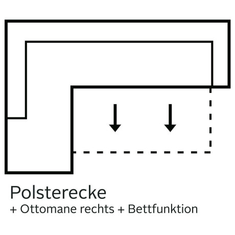 COTTA Hoekbank Enterprise L-vorm met hoofd- en armverstelling, optioneel met bedfunctie afbeelding2 - 1