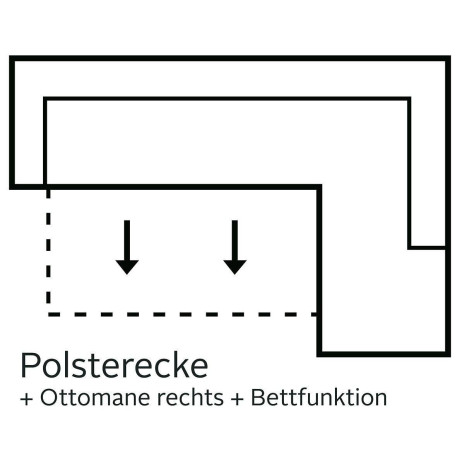 COTTA Hoekbank Enterprise L-vorm met hoofd- en armverstelling, optioneel met bedfunctie afbeelding2 - 1