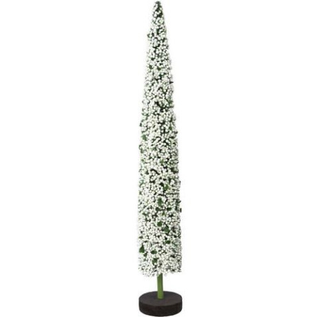 Creativ deco Deco-boom Kerst versiering op hoogwaardige houten basis, met parels versierd, hoogte 38 cm (2 stuks) afbeelding2 - 1