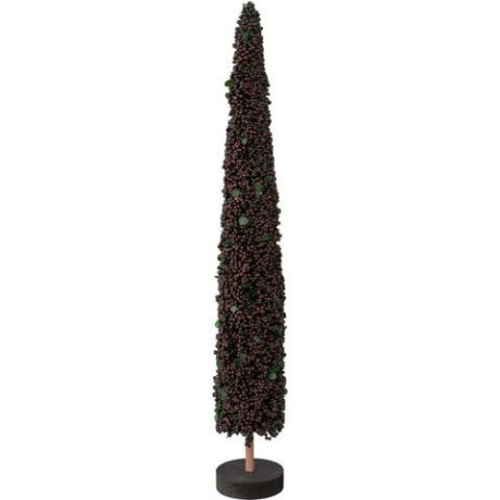 Creativ deco Deco-boom Kerst versiering op hoogwaardige houten basis, met parels versierd, hoogte 38 cm (2 stuks) afbeelding2 - 1