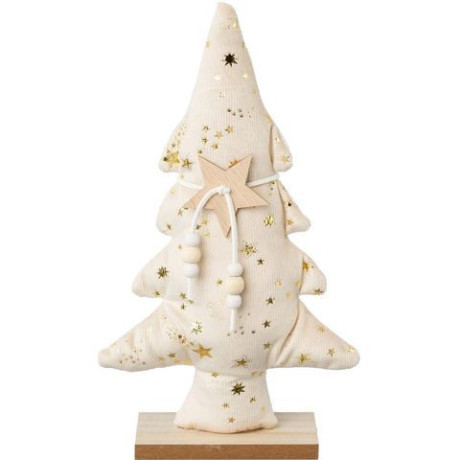 Creativ deco Deco-boom Kerst versiering uit fluweelstof met applicaties (3 stuks) afbeelding2 - 1