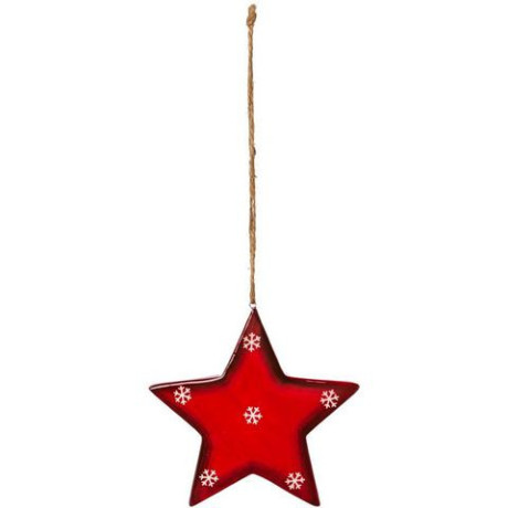 Creativ deco Sierster Kerstster, kerstversiering rood, kerstversiering (6 stuks) afbeelding2 - 1