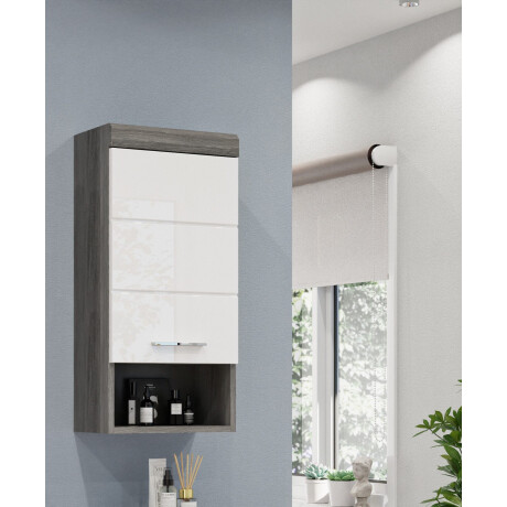 INOSIGN Hangkast Siena, breedte 37 cm, 1 deur, 1 open vak, 1 legplank, MDF-front in verschillende kleuren verkrijgbaar, badkamermeubels, badkamerkast, kast, badkamer (1 stuk) afbeelding2 - 1
