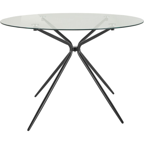 INOSIGN Glazen tafel Silvi, TOPSELLER! rond, ø 110 cm, zwart metalen frame afbeelding2 - 1