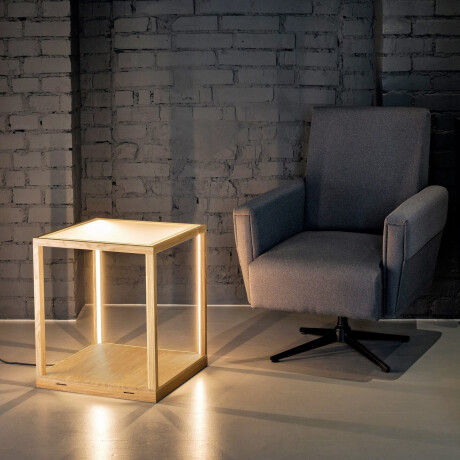 SPOT Light Led-tafellamp TAVOLI GLASS Led-bijzettafel, tafelblad van glas, touch dimmer, van eikenhout afbeelding2 - 1