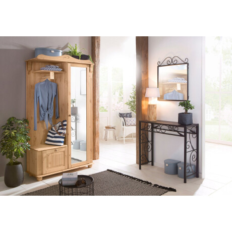 Home affaire Compact kapstokmeubel ADELE Breedte 108 cm, met spiegeldeur, van massief grenen, FSC afbeelding2 - 1