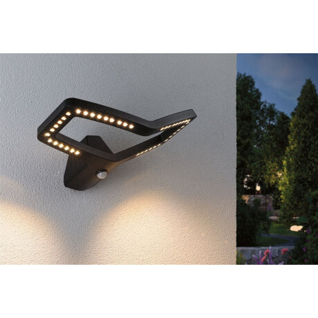 Paulmann Led-wandlamp voor buiten Alara IP44 vierkant 375x270mm RGBW+ 10W 450lm 230V antraciet metaal (1 stuk) afbeelding2 - 1