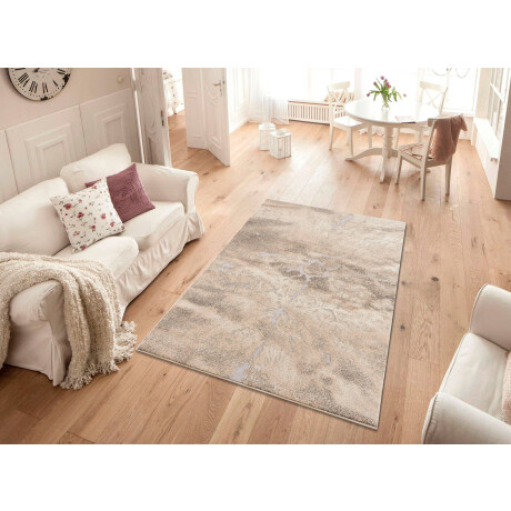 my home Vloerkleed Marmer Tapijt in moderne marmerlook, hoog-laag effect, vlak, effen kleur afbeelding2 - 1