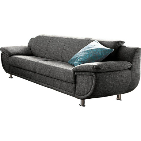 TRENDMANUFAKTUR 3-zitsbank Rondo, breedte 207 cm, brede armleuningen, chromen poten Big-sofa optioneel met bonnellvering, in verschillende bekledingen bestelbaar afbeelding2 - 1