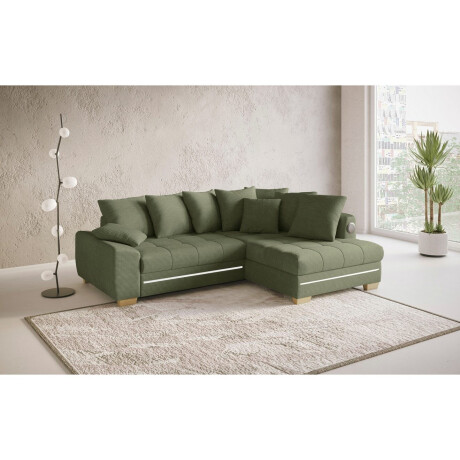 Guido Maria Kretschmer Home&Living Hoekbank Györ L-vorm, optioneel met bedfunctie en bedlade inclusief 2 sierkussens afbeelding2 - 1