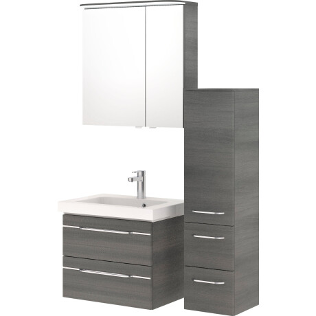 Saphir Badkamerserie Balto sprint 3-delig, mineraalmarmeren wastafel met led-spiegelkast inclusief deurdemper, 100 cm breed, met halfhoge kast, 3 deuren, 4 laden (4-delig) afbeelding2 - 1