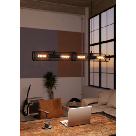 EGLO Hanglamp REDCLIFFE Hanglamp in zwart van staal - excl. E27 - 40W (1 stuk) afbeelding2 - 1