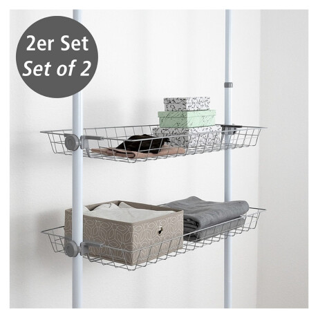 WENKO Organizer Model Herkules Draadmanden van staal, uitbreiding voor het telescoop-systeem Herkules (set, 2-delig) afbeelding2 - 1