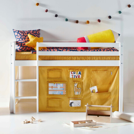 Hoppekids Hoogslaper ECO Dream, kinderbed, speelbed, halfhoog bed van massief hout afbeelding2 - 1