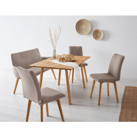 OTTO products Eetkamerstoel Alessja Bekleding van microvezel, frame van eiken massief hout (set, 2 stuks) afbeelding2 - 1