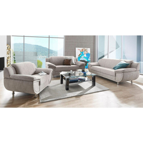 TRENDMANUFAKTUR 2-zitsbank Rondo, breedte 178 cm, brede armleuningen, chromen poten Bank optioneel met bonellvering en in verschillende bekledingen bestelbaar afbeelding2 - 1