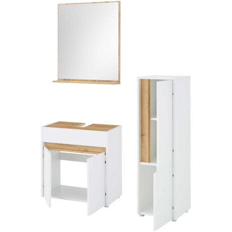 INOSIGN Badmeubelset CITY/ GIRON, badkamer in tijdloos ontwerp, 3-delige badkamer Badkasten en spiegels, in twee kleuren beschikbaar, veel opbergruimte (set, 3 stuks) afbeelding2 - 1