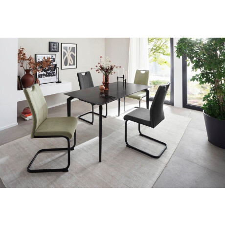 MCA furniture Eettafel FREMONT 4-poot tafel Keramiek, metaal, tafelblad 1,2 cm, 4-6 personen afbeelding2 - 1