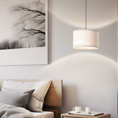 LeGer Home by Lena Gercke Hanglamp Kathleen Cordstof, hoogte 150 cm, Ø 35 cm, E27, inkortbaar, beige (1 stuk) afbeelding2 - 1