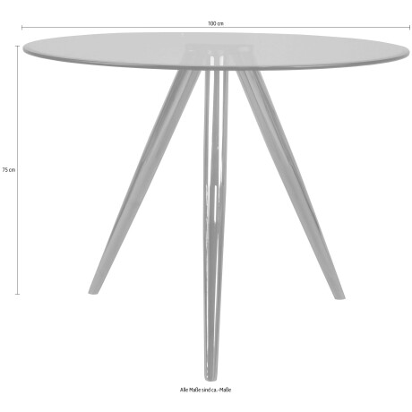 SalesFever Eettafel met modern frame van chroom afbeelding2 - 1