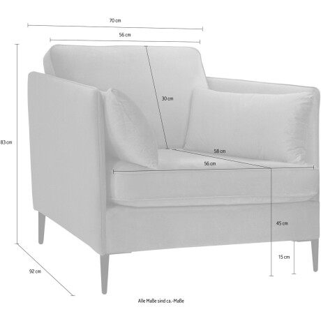 Leonique Fauteuil Light inclusief losse sierkussens, met smalle armleuningen en telescooppoten afbeelding2 - 1