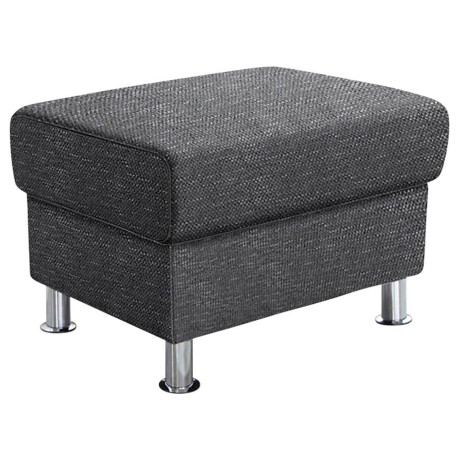 TRENDMANUFAKTUR Hocker Rondo, poef bij de serie, breedte 67 cm, chromen voeten Voetenbank optioneel met verenkern, in verschillende bekledingen bestelbaar afbeelding2 - 1