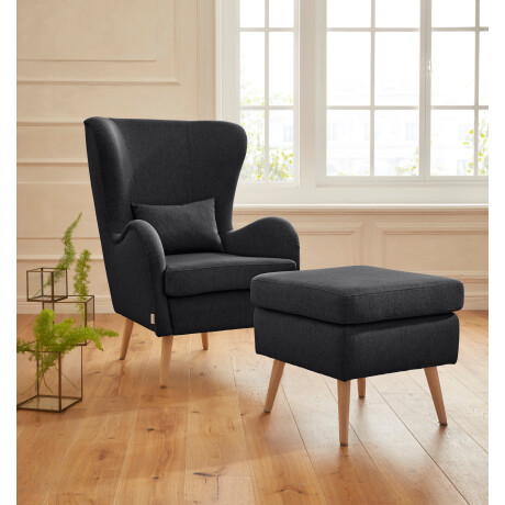 Guido Maria Kretschmer Home&Living Fauteuil Sallito, TV-stoel, oorfauteuil met Hocker, in veel stofkwaliteiten, ook in fluweelcord afbeelding2 - 1