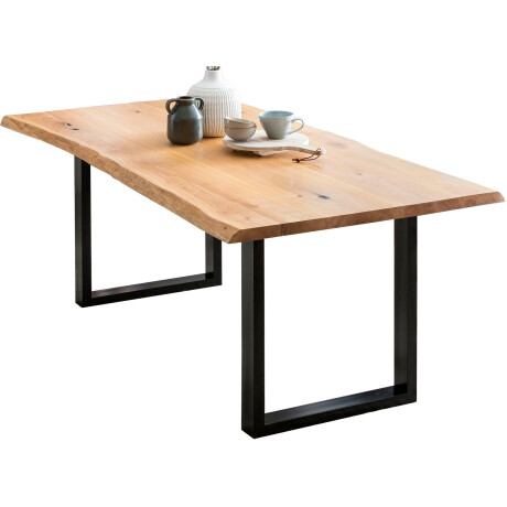 SalesFever Eettafel 40 mm tafelblad van eiken met uv-lak gelakt afbeelding2 - 1