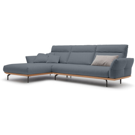 Hülsta Sofa Hoekbank Hs.460 Sokkel in eiken, onderstel in umbra grijs, breedte 318 cm afbeelding2 - 1