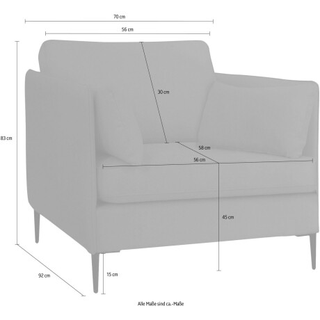 Leonique Fauteuil Light inclusief losse sierkussens, met smalle armleuningen en telescooppoten afbeelding2 - 1