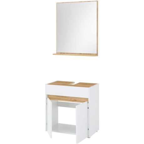 INOSIGN Badmeubelset CITY/ GIRON, badkamer in tijdloos ontwerp, 2-delige badkamer Onderkast en spiegel, in twee kleuren beschikbaar, veel opbergruimte (set, 2 stuks) afbeelding2 - 1