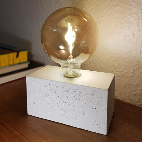 SPOT Light Tafellamp STRONG double Basis van wit beton, uitstekend geschikt voor vintage lampen (1 stuk) afbeelding2 - 1