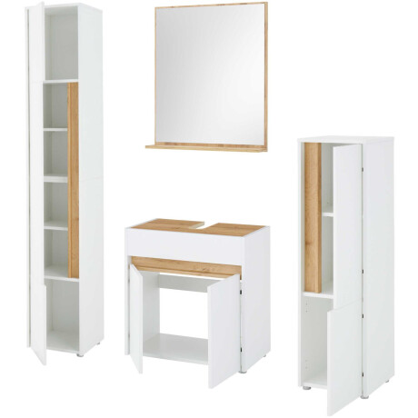 INOSIGN Badmeubelset CITY/ GIRON, badkamer in tijdloos ontwerp, 4-delige badkamer Badkasten en spiegels, in twee kleuren beschikbaar, veel opbergruimte (set, 4 stuks) afbeelding2 - 1