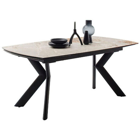 MCA furniture Eettafel OSSANA vierpoot tafel 180-260 cm Keramiek, metaal, eindschuif, uittrekbaar, tafelblad 13 mm, 8-10 personen afbeelding2 - 1