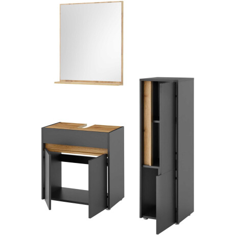 INOSIGN Badmeubelset CITY/ GIRON, badkamer in tijdloos ontwerp, 3-delige badkamer Badkasten en spiegels, in twee kleuren beschikbaar, veel opbergruimte (set, 3 stuks) afbeelding2 - 1