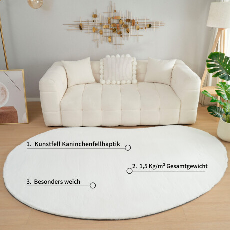 Bruno Banani Hoogpolig vloerkleed Rabbit 2 Bean, kunstbont tapijt, modern, bijzondere vorm Konijnenbont-grip, microvezel, woonkamer, slaapkamer, eetkamer afbeelding2 - 1